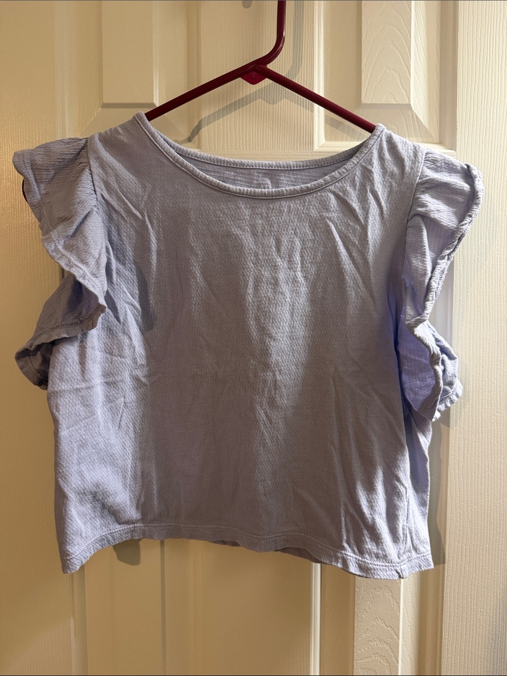 GAP Lilac Ruffle Sleeve Short Sleeve Tee
